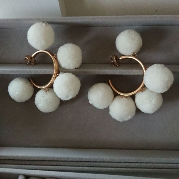 J.Crew Pom-pom hoop earrings - Picture 2 of 9